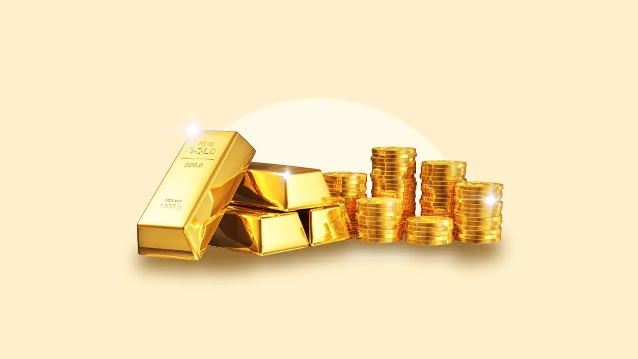 Gold IRA investment coins and bars